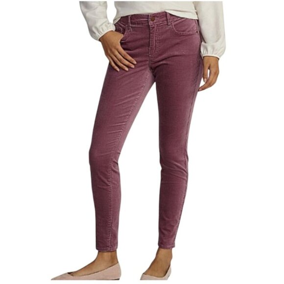 Old Navy Denim - Old Navy Women's Mid Rise VELVET Mauve Rockstar Skinny Jeans Size 6
